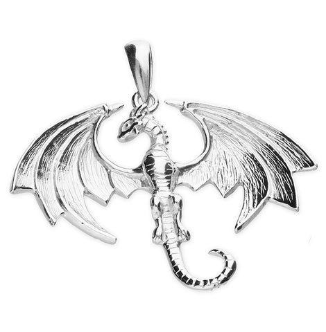 Flying Dragon Sterling Silver Pendant