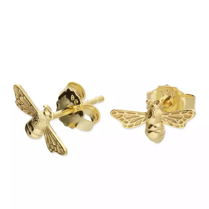 Gold-Plated Bee Studs