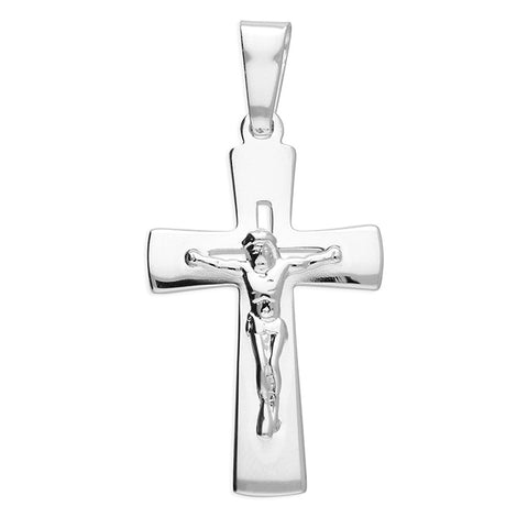 Jesus Crucifix Sterling Silver 43.5mm Pendant