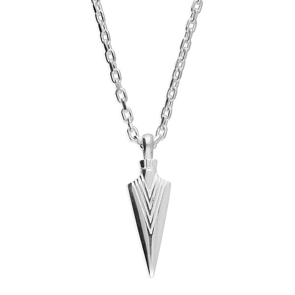 Arrow-Tip Sterling Silver 50cm Necklace