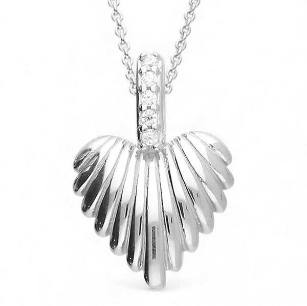 Shell Heart Diamanté 18" Necklace