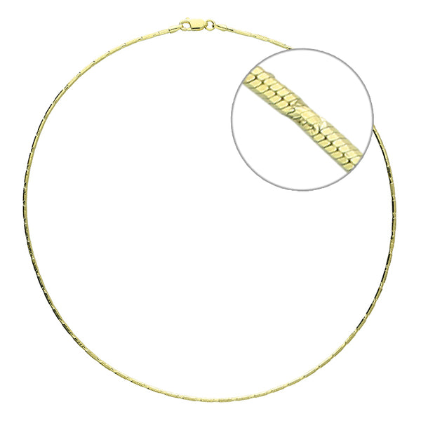 Silver & Gold Round Snake Chain necklace