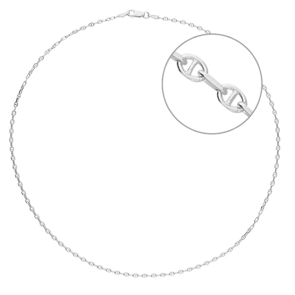 Silver Anchor Style Chain Silver fine anchor-style chain