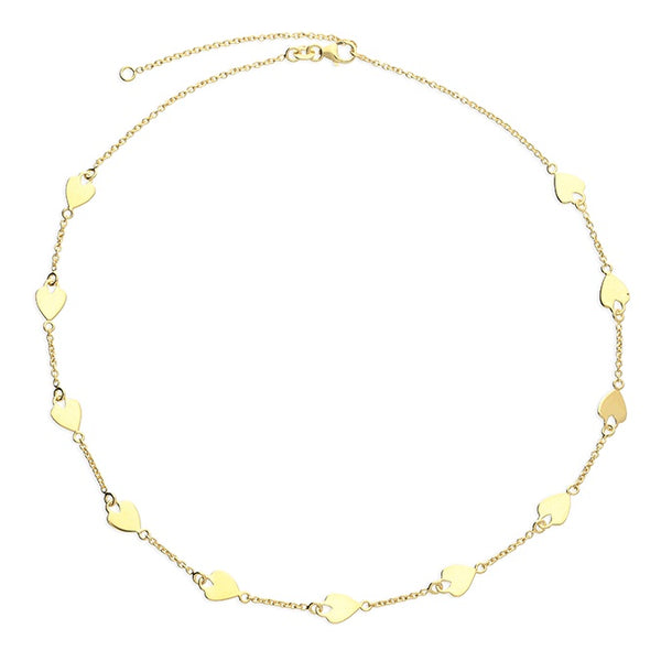 Gold Plated Multi Heart Necklace
