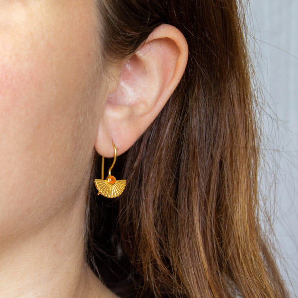 Beyond Biasa Textured Fan Earrings