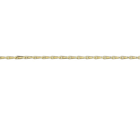 9ct Gold 16-18" Hayseed Light-Weight Chain Necklace