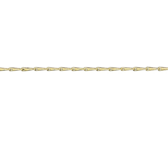 9ct Gold Medium-Weight 16-18" Hayseed Chain Necklace