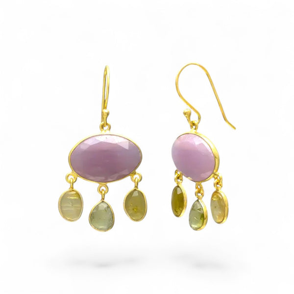 Beyond Biasa Sapphire and Tourmaline Dangle Earrings