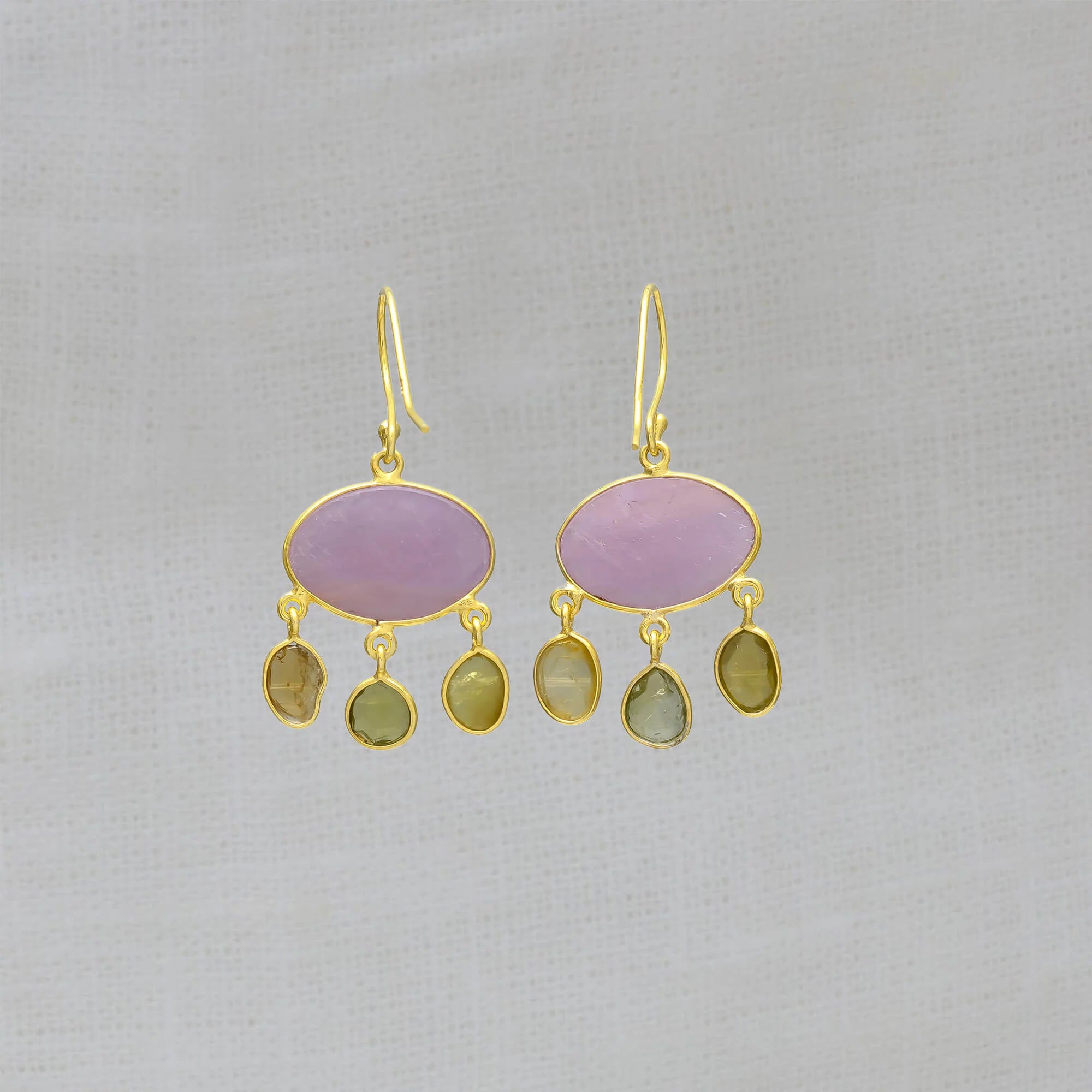 Beyond Biasa Sapphire and Tourmaline Dangle Earrings