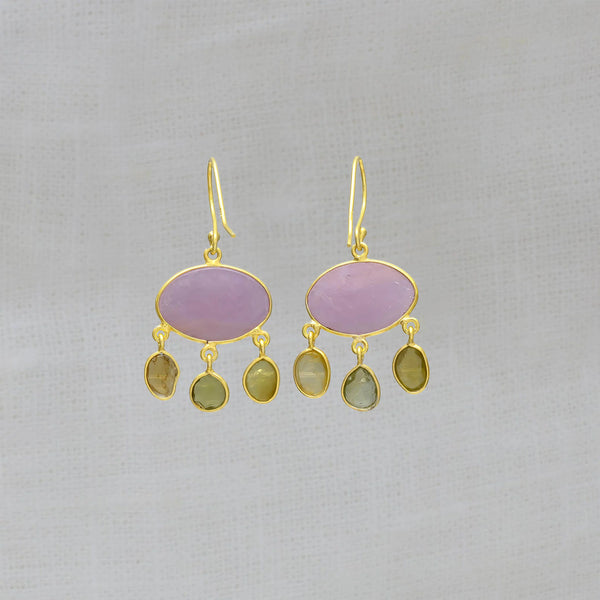 Beyond Biasa Sapphire and Tourmaline Dangle Earrings