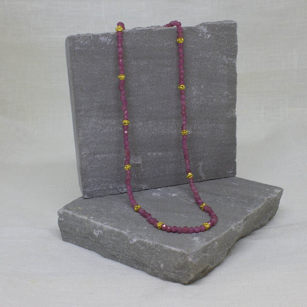 Beyond Biasa Dainty and Faceted Gemstone Beaded Necklace