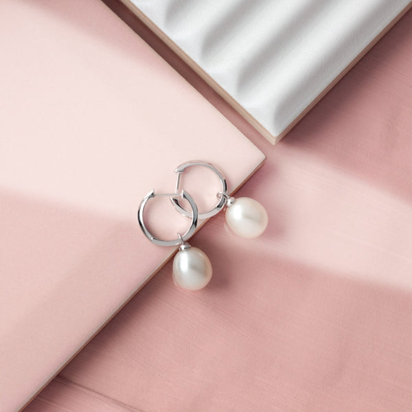 Kit Heath Revival Astoria Pearl Drop Hoop Earrings