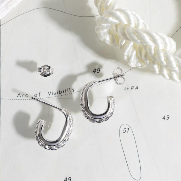 Kit Heath Marina Rope Band Hoop Earrings