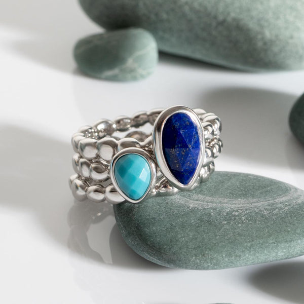 Kit Heath Coast Pebble Azure Grande Gemstone Ring