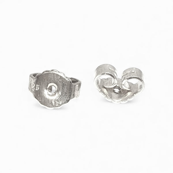 'Lunar Crater' Silver & 22ct Gold Diamond or Pearl Stud Earrings