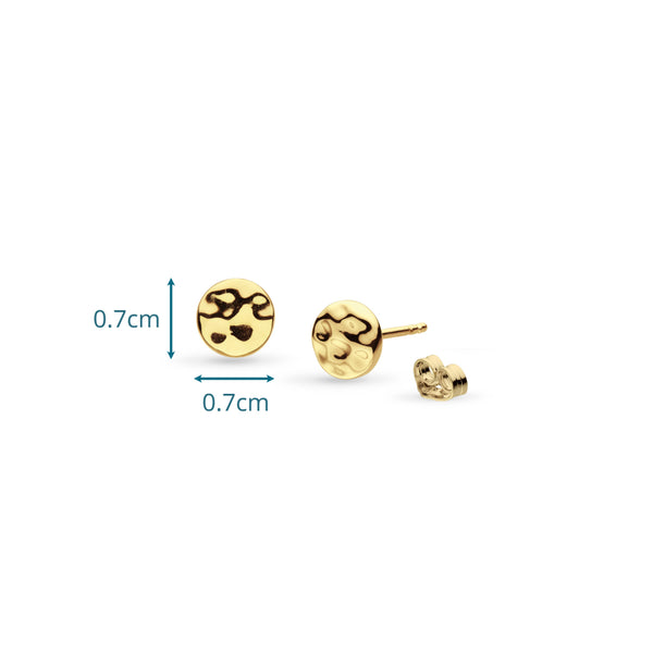 Kit Heath Mirage Reflect Golden Round Disc Stud Earrings