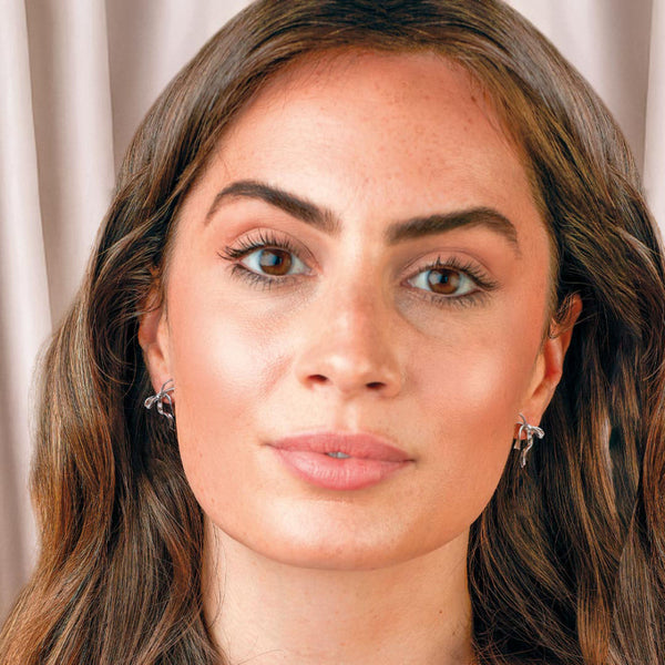 Kit Heath Serenity Ribbon Bow Stud Earrings