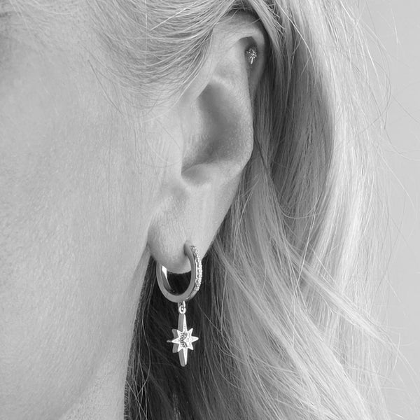 Kit Heath Céleste North Star Hoop Earrings