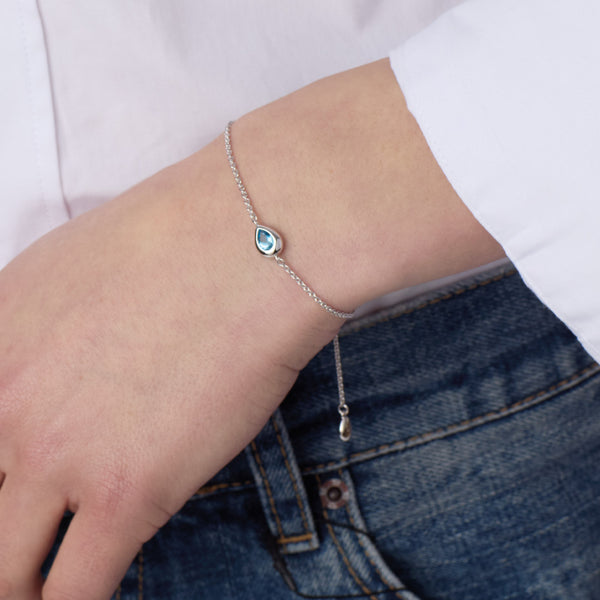 Kit Heath Coast Pebble Swiss Blue Topaz Slider Bracelet