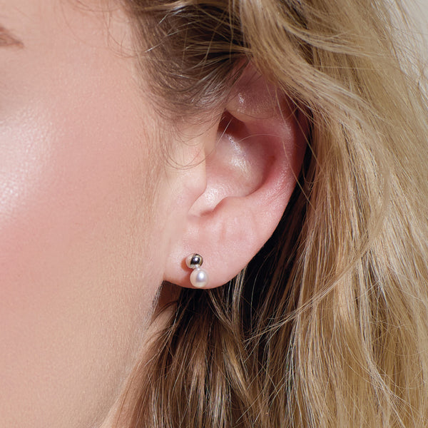 Kit Heath Coast Tumble Pearl FP RP Stud Earrings