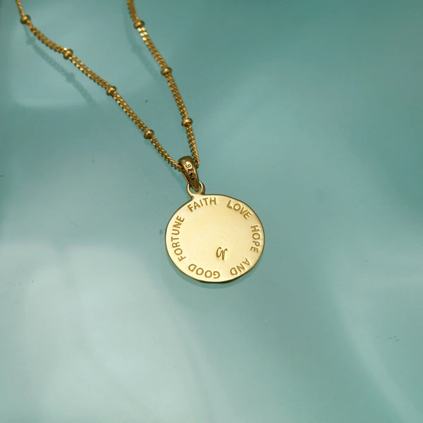 Christin Ranger Gold Four-Leaf Clover Charm Necklace