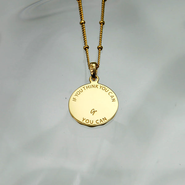 Christin Ranger Horseshoe Lucky Charm Necklace In Gold