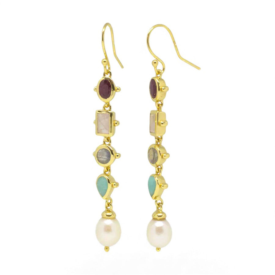 Beyond Biasa Raya Gemstone Drop Earrings