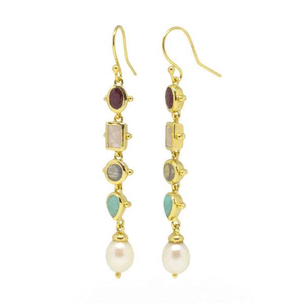 Beyond Biasa Raya Gemstone Drop Earrings