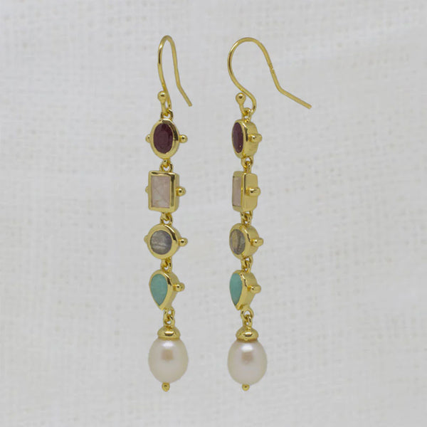 Beyond Biasa Raya Gemstone Drop Earrings
