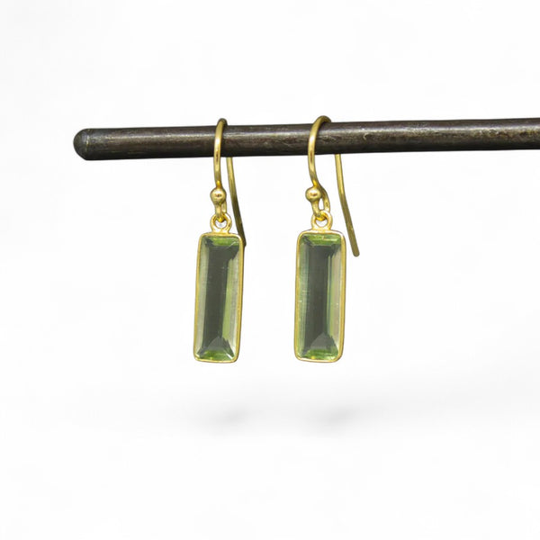 Beyond Biasa Gemstone Rectangle Drop Earrings