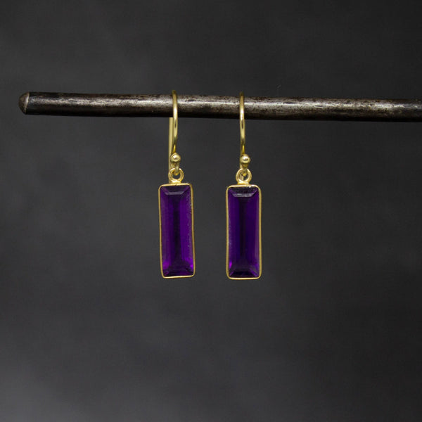 Beyond Biasa Gemstone Rectangle Drop Earrings