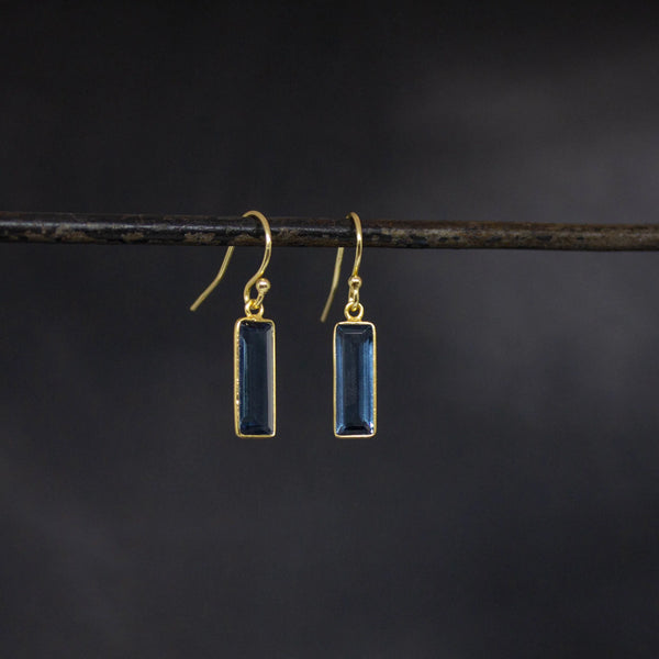 Beyond Biasa Gemstone Rectangle Drop Earrings