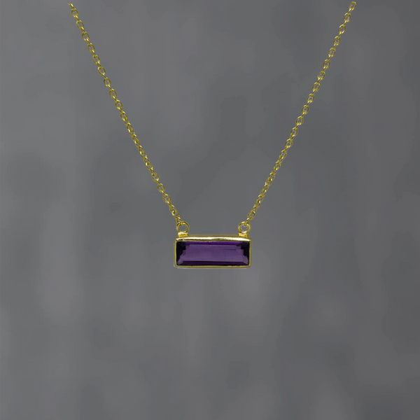 Beyond Biasa Rectangular Gemstone Necklace