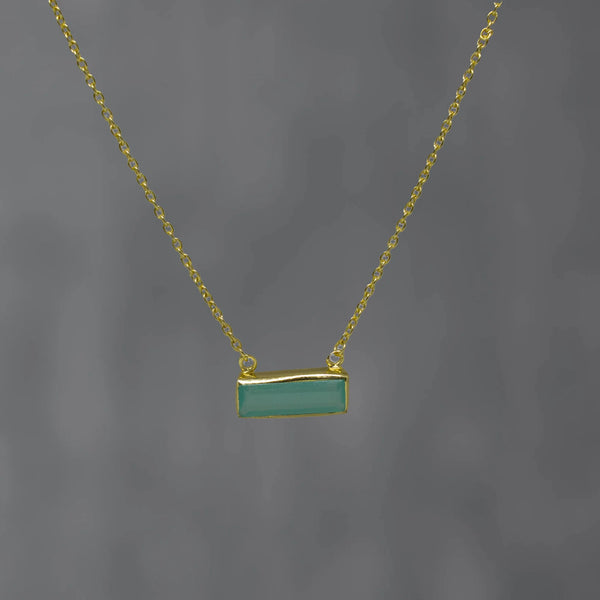 Beyond Biasa Rectangular Gemstone Necklace