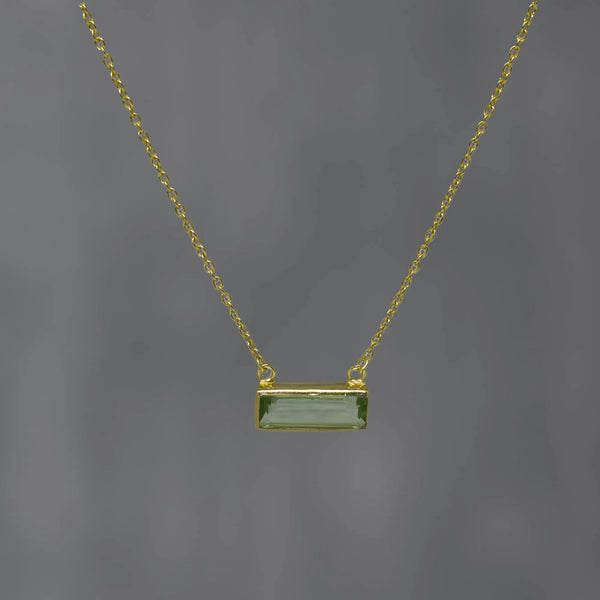 Beyond Biasa Rectangular Gemstone Necklace