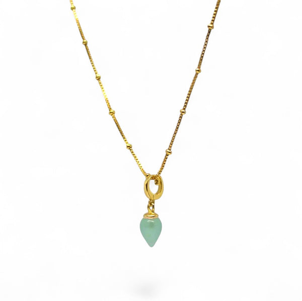 Beyond Biasa Gemstone Droplet Pendant Necklace