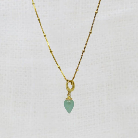 Beyond Biasa Gemstone Droplet Pendant Necklace