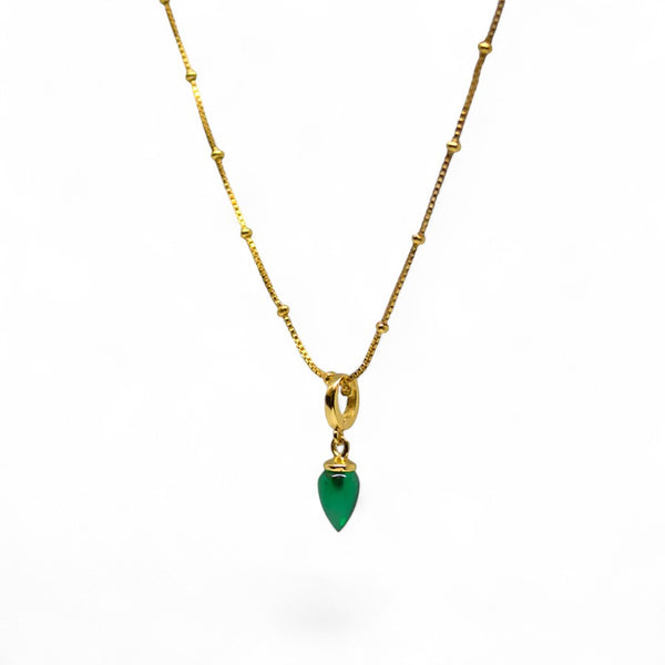 Beyond Biasa Gemstone Droplet Pendant Necklace