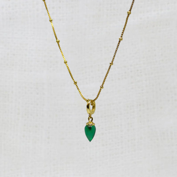 Beyond Biasa Gemstone Droplet Pendant Necklace