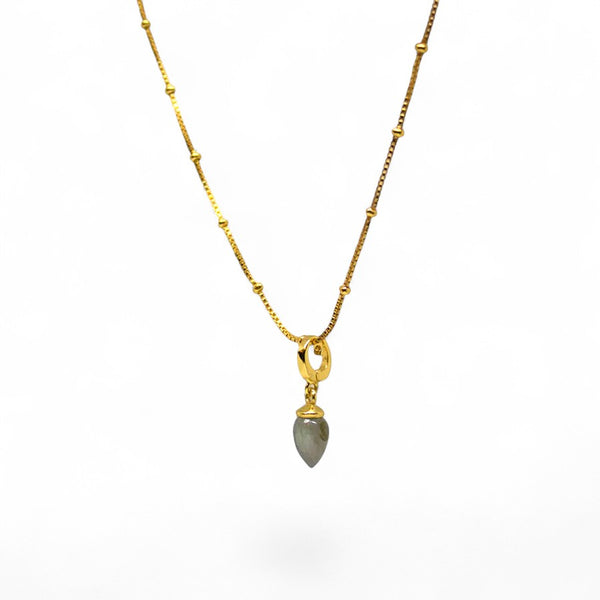 Beyond Biasa Gemstone Droplet Pendant Necklace