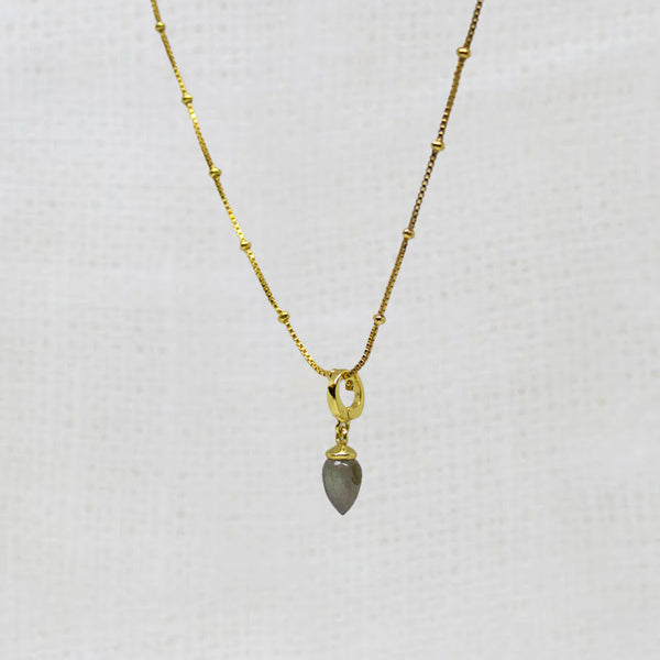 Beyond Biasa Gemstone Droplet Pendant Necklace