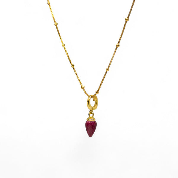 Beyond Biasa Gemstone Droplet Pendant Necklace