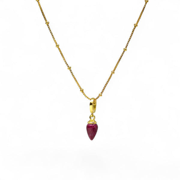 Beyond Biasa Gemstone Droplet Pendant Necklace