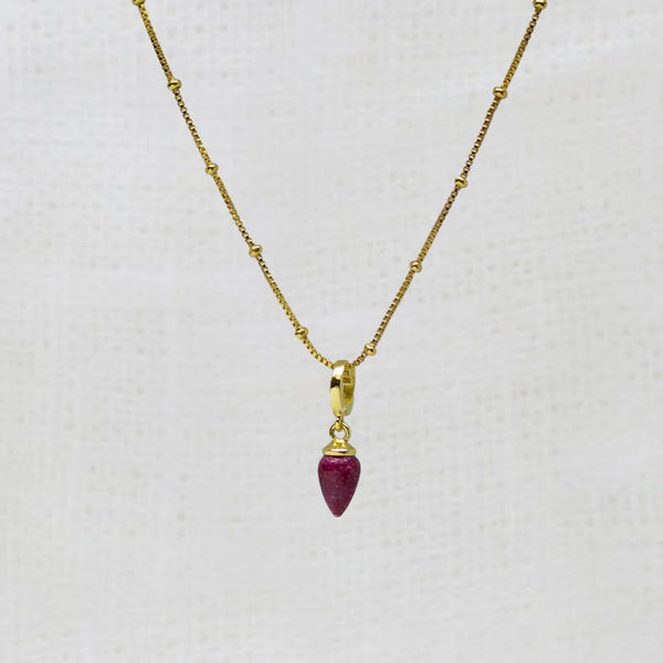 Beyond Biasa Gemstone Droplet Pendant Necklace