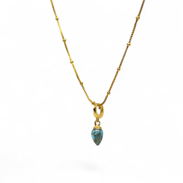 Beyond Biasa Gemstone Droplet Pendant Necklace