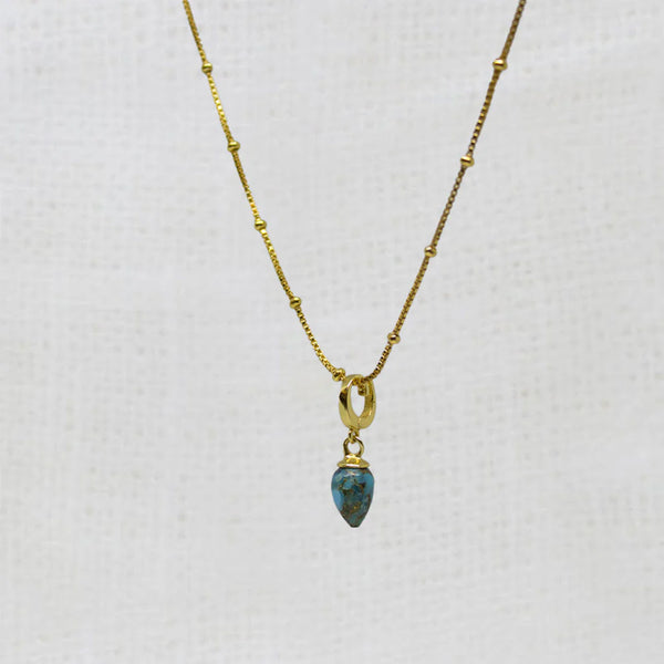 Beyond Biasa Gemstone Droplet Pendant Necklace