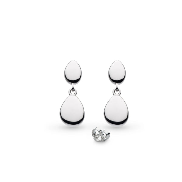Kit Heath Pebble Twin Droplet Earrings