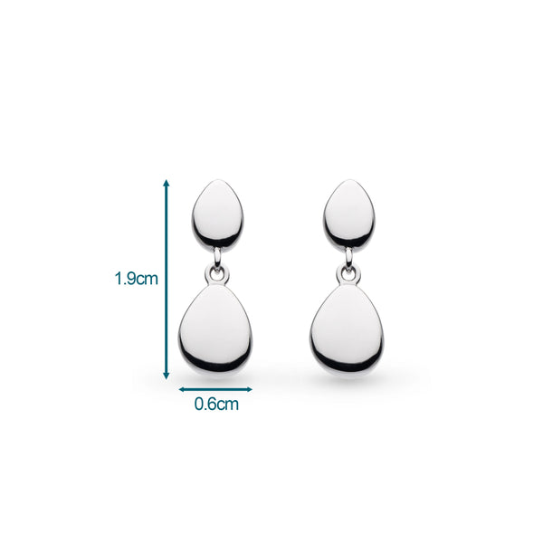 Kit Heath Pebble Twin Droplet Earrings