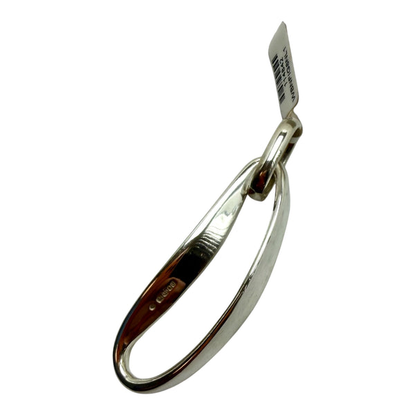 Silver Abstract Oval Pendant
