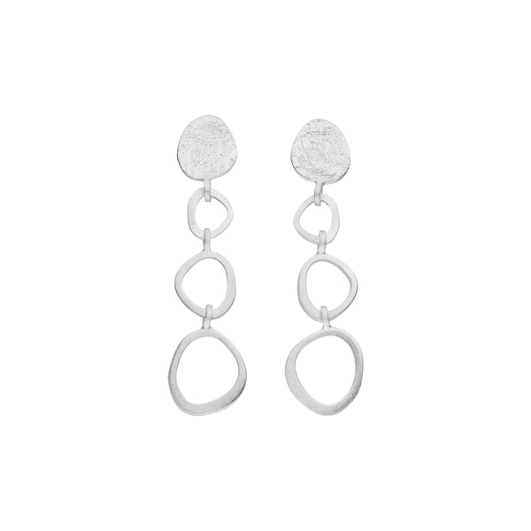 Tezer Organic Circles Drop Earrings